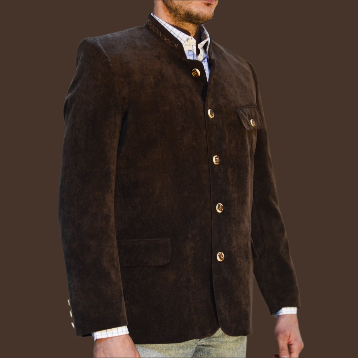 ELEBRA - Mens Silk Suede Austriaca Jacket