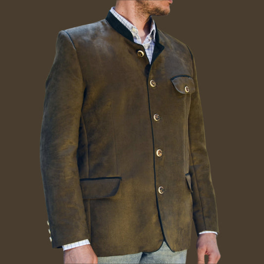 MERAL - Mens Tan & Grün Austriaca Jacket